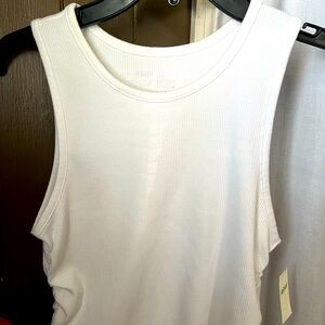 Aerie Medium White cinched side Crop Top. With tags.